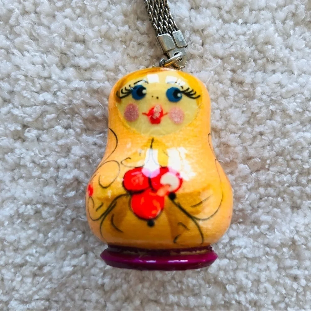Matryoshka doll keychain handmade